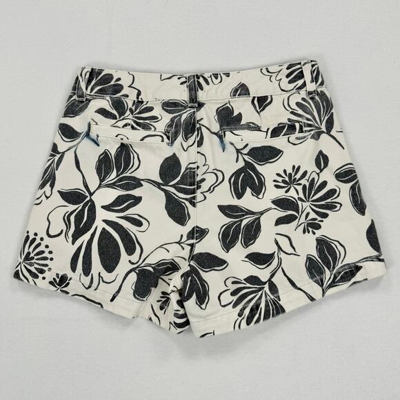 J Crew Womens Tropical Berry Block Print Patch Pocket Denim Short Size 0 Black - Picture 5 of 12